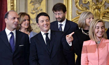 Italy's newly appointed Prime Minister Matteo Renzi